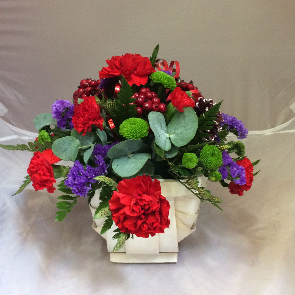 Christmas Petite Basket Art - Alan Brown Flowers