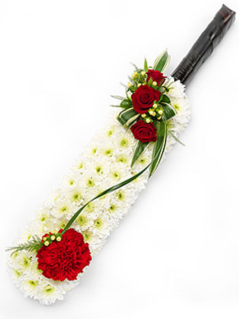 Cricket Bat tribute - Alan Brown Flowers