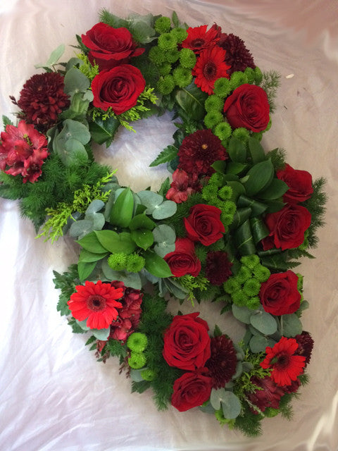 Open Double Heart Tribute - Alan Brown Flowers
