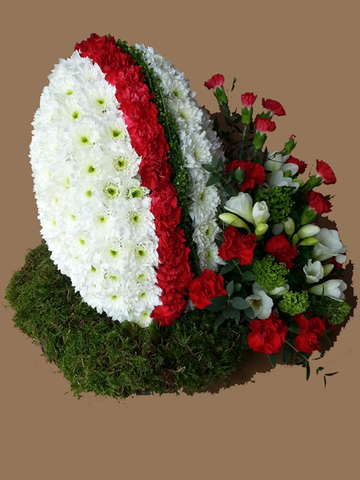 Rugby ball tribute - Alan Brown Flowers