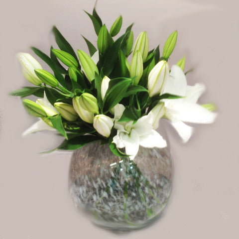Cream Lily Vase - Alan Brown Flowers