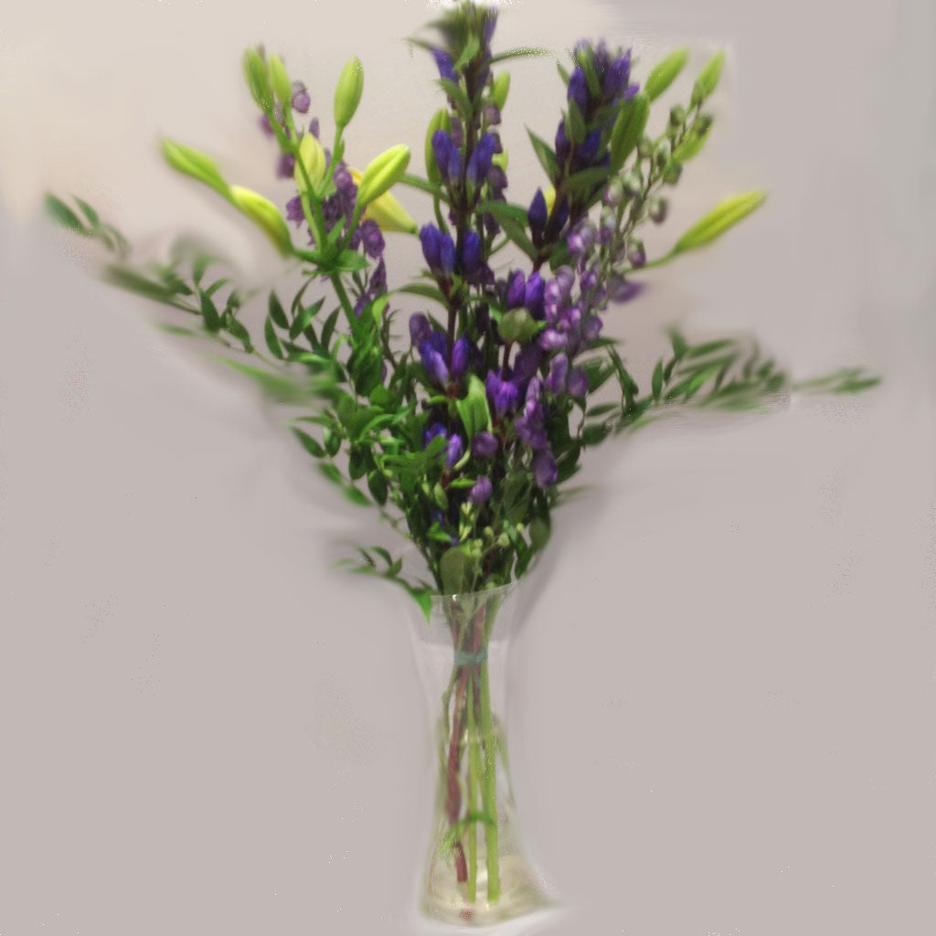 Purple Long Stem Vase - Alan Brown Flowers