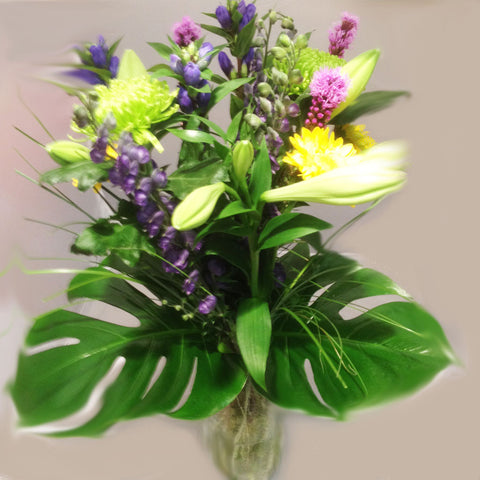 Purple Lily Vase - Alan Brown Flowers