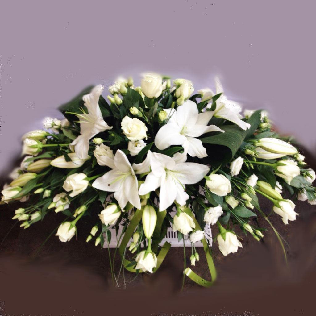 Cream Rose Funeral Spray - Stunning - Alan Brown Flowers