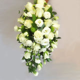 Cream Rose Funeral Spray - Stunning - Alan Brown Flowers