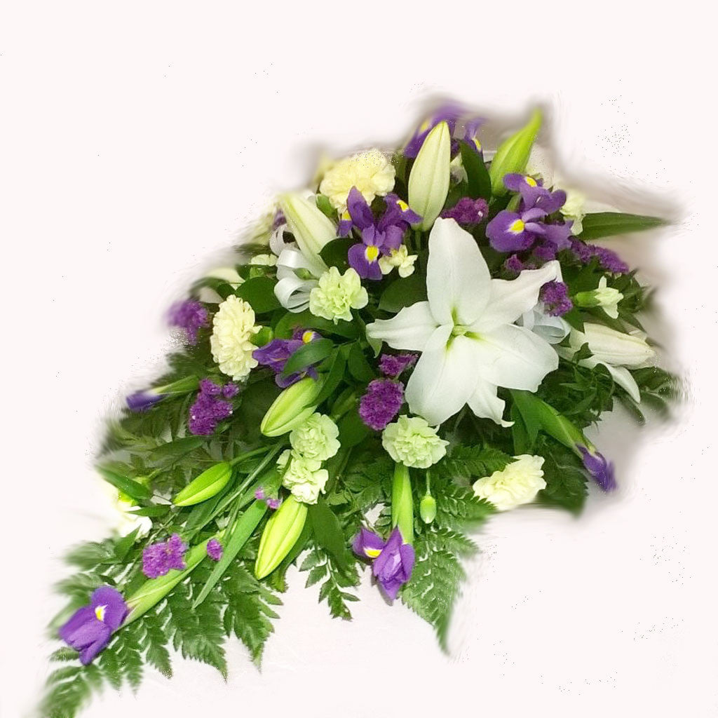 Purple Funeral Spray - Alan Brown Flowers
