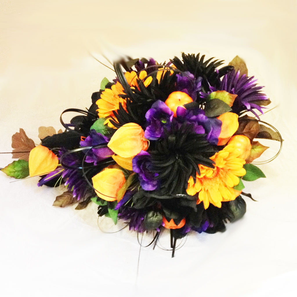 Seasonal Purple and Yellow Arrangement - Alan Brown Flowers