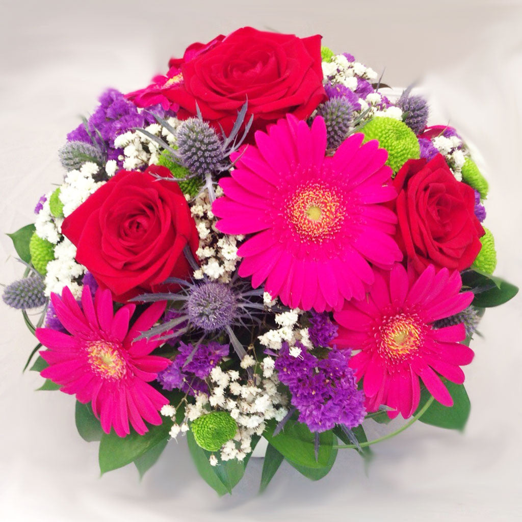 Seasonal Vibrant Coloured Posie - Alan Brown Flowers