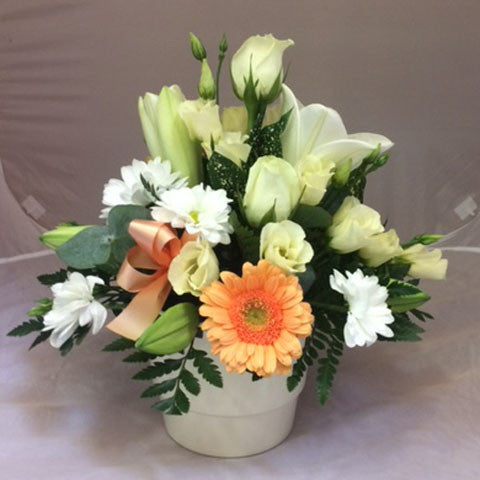White and Cream Arrangment - Alan Brown Flowers